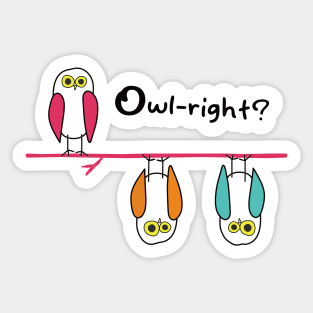 Owl Right Sticker